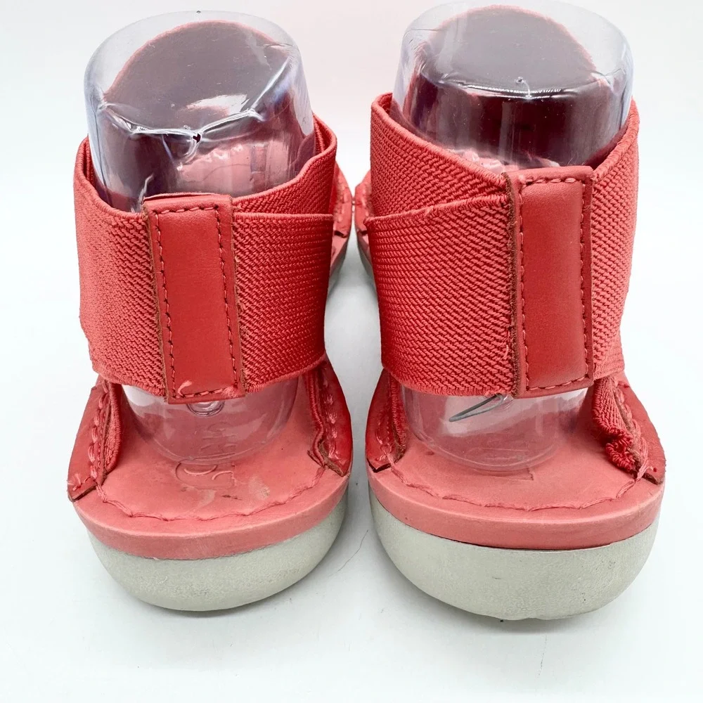NoSox Athena Strappy Lightweight Elastic Cross Strap Flat Sandals Coral Size‎ 38